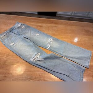 Shop Stevie Women’s Light Blue Ripped Jeans